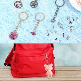 Keychains 20CF 450PCS Key Ring With Chain & 8mm Small Screw Eye Pins Hooks For DIY Keychain Making Make Your Own 6 Colors
