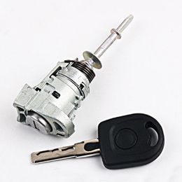 Slotenmakerbenodigdheden Car Accessories Front Left Driver Side Door Lock Cylinder With 1 Key For VW Touran Locksmith Tool Free Shipping