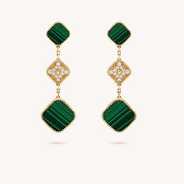 VAN Designer Earrings Clover Earrings Green 925 Silver Fashion Classic Earrings Agate Pearl Diamond Earrings Valentine's Day gift