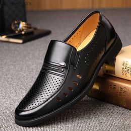 Genuine leather Men Sandals Handmade dress shoes Luxury Sandals Summer Shoes for men Business Dress sandals L230518