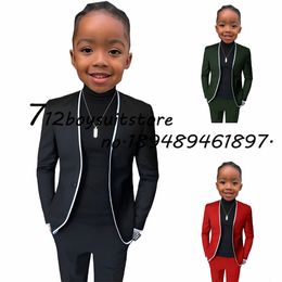 Ternos Meninos Jaqueta Calças 2 Peças Casamento Smoking Crianças Moda Conjunto Blazer Slim Fit Personalizado 2-16 Anos Roupas para Crianças 230605