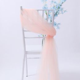 Sashes 10pc Wedding Chair Decoration Organza Chair Sashes Knot Bands for Wedding Party Banquet Event Chair Bows Decorate 160x200cm Size