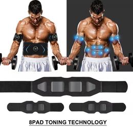 Portable Slim Equipment Body Slimming Belt Electric Abdominal Trainer Muscle Stimulator Toner Weight Loss Smart EMS Fitness Vibration Belt Unisex 230605