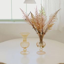 Vases Flower Vase For Table Decoration Living Room Decorative Planter Tabletop Terrarium Glass Containers Floral Plant