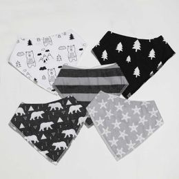 Bibs Burp Cloths 100% cotton baby Bandana suitable for boys and girls super soft unisex feeding absorbing Saliva towels fashionable newborn bib G220605