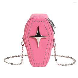 Evening Bags Rivet Handbag Women Shoulder Bag Fashion Gothic Crossbody Cool Style Rock Girls Chain Vintage Female Clutch Messenger