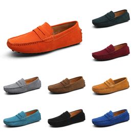 Casual shoes men Black Brown Red Orange Dark Green Blue Grey mens trainers outdoor sports sneakers color98