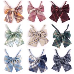 Neck Ties Feminine Plaid Bowtie Casual Bow tie For Women Uniform Collar Butterf Bowknot Adult Cheque Cravats Girls Bowties 230605