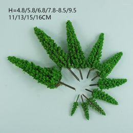 Decorative Flowers 10pcs 1:100 Pine Trees Model Train Railway Building Green Tree For Scale Layout Miniature Sandtable Scenery