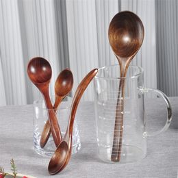 Spoons Japanese wooden spoon tableware anti scalp tea coffee stirring kitchen cooking Utensil tool soup