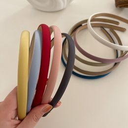 Headwear Hair Accessories Women Suede Headband Retro Hairbands for Girls Solid Color Band Female Handmade Head Hoop Bezel 230605