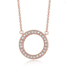 Chains Rose Gold Hearts Pendant Necklace Fits For Beads & Charms DIY Chain Fashion Female Sterling Silver Jewellery