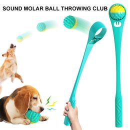 Pet Throwing Ball Funny Dog Training Interactive Chew Toys Pets Tossing Ball Launcher Dogs Outdoor Playing Interactive Toy 2023