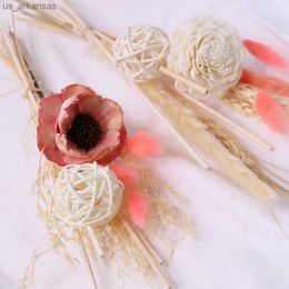 1 Set Dried Flower Rattan Sticks Fireless Fragrances Reed Diffuser Stick Diy Ornaments Home Decor