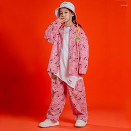 Stage Wear Hip Hop Jazz Dance Costume Kids Pink Top Or Pants For Girls Boys Clothes Street Show Dancewear