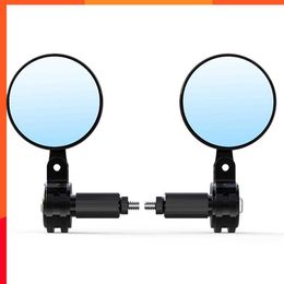 New 2PCS Motorcycle Universal CNC Aluminum Rear View 3" Handle Bar End 7/8" Mirrors Motorbike Moto Rearview Mirror Side View Mirrors