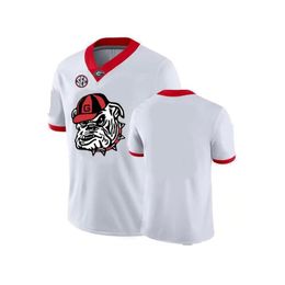 Customize Georgia t-shirt custom men college white black red jersey adult size american football wear stitched jerseys