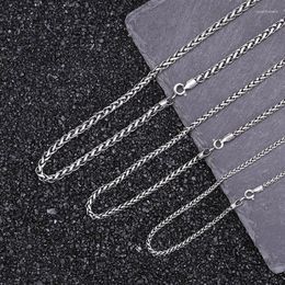 Chains Keel Necklace Men's Fashion Pure Silver Naked Chain Korean Style No Pendant Simple Men Personality Chopin Wom