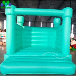 4 Post Plain Multi-Color Inflatable Bounce House White Pastel Wedding Bouncer Bouncy Castle For Kids Birthday Party Time