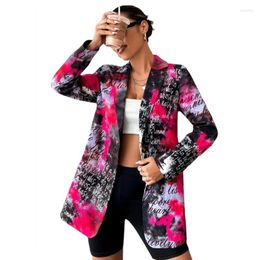 Women's Suits Fashion Casual Blazer Women Non Positioning Printed Suit Thin Coat Ropa Mujer Colourful Blazers Y2k Jacket Clothing