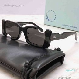 Fashion Off w Sonnenbrille Designer Offs Offizielle neueste quadratische klassische Ow40006 Polycarbonatplatte Kerbrahmen Herren- und Damenbrille mit