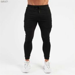Skinny Casual Pants Men Cotton Joggers Sweatpants Solid Training Trousers Male Gym Fitness Sportswear Bottoms Autumn Trackpants L230520