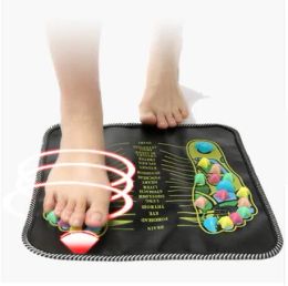 Acupuncture Cobblestone Colorful Foot Reflexology Walk Stone Square Foot Massager Cushion for Relax Body