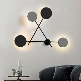 Wall Lamp 2023Modern LED Nordic Minimalist Black Gray/Gold Acrylic Light Suitable Decorating Bedrooms Living Rooms Fixtures