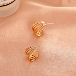 Hoop Earrings The Latest European Style Simple Fashion Is Suitable For Women's Party Jewellery Costume Women Pearl Hoops