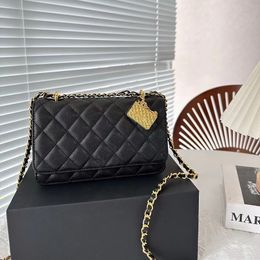 Designer Women's Bag Luxury Channe Organ Pendant Bag Diamond Lattice Genuine Leather Handbag Chain Shoulder Bags