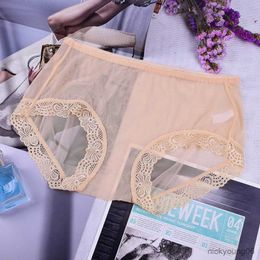 Maternity Intimates Female Underwear Full Transparent Panties Sexy Mid-Rise Briefs Big Size Ultra Thin Mesh Lingerie Women New