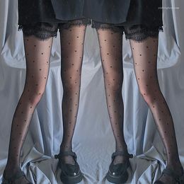 Women Socks Sexy Sheer Women's Tights Classic Polka Dot Silk Stockings Ladies Vintage Fashion Underwear Pantyhose Transparent Hosiery