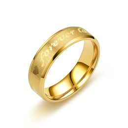 Band Rings Love Letter Ring Sier Gold Stainless Steel Heart Couple For Women Men Fashion Jewellery Gift Will And Sandy Drop Delivery Dhifq