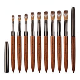 Nail Brushes 100% Pure Kolinsky Hair Acrylic Brush Sandalwood Handle for Application and Power Professional 230606