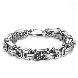 Link Bracelets Byzantium Bracelet Men Hip Hop Chain On Hand Stainless Steel Simple Large Gifts For Male Accessories Jewellery