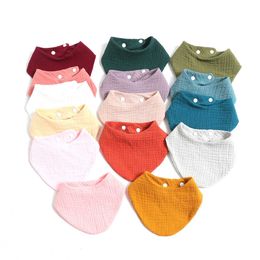 Bibs Cloths Baby triangle double cotton Bandana bib boy girl Babado feeding smoke Burp cloth baby Saliva towel G220605