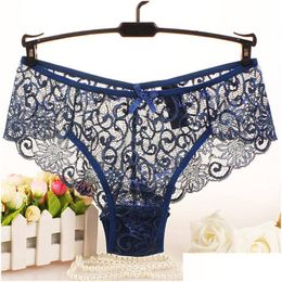 Women'S Panties Sexy Lace Briefs Underwear Bowknot See Through Lingerie Women Clothes Drop Delivery Apparel Womens Dhaor