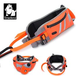 Equipment Truelove Hand Free Dog Jogging Belt Running Walking Training Belt Adjustable With Water Bottle Dog Waist Belt For Camping Travel