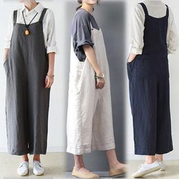 Women's Jumpsuits Pocket Wide Leg Pants Loose Plus Size Women's Fashion Womens Ladies Tank Strappy Baggy Overalls Oversized