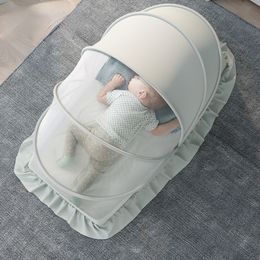 Crib Netting Baby Bed Portable Folding Mosquito Net Cots born Foldable Bottomless AntiBug Sun Shelter 230606