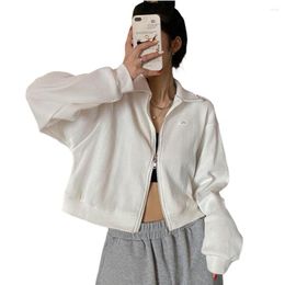 Women's Jackets Fashion Crop Coat Lightweight Short Jacket Loose Fit Type Thin Running Outerwear Warm