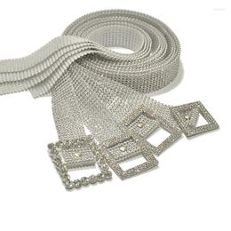 Belts 115CM Brilliant Women's Belt Waist Chain Full Diamond Rhinestone Crystal Luxury Large Party