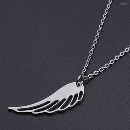 Pendant Necklaces Angel Wing Wishes Stainless Steel Necklace Jewellery Accessories Valentine's Party Gifts Women Wholesale Gift