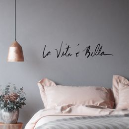 Italian Byword Phrase Art Vinyl Wall Stickers For Office Room Study Bedroom Home Decoration Sticker Mural Wall Decal Decor