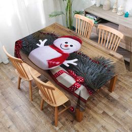 Table Cloth Home Christmas Decoration Nature Flowers Cute Cartoon Pattern New Year Long Decoration Home Table R230605