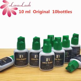 Tools 10 bottles Black False Eyelashes Glue IB Ultra Super Glue Individual Fast drying glue for eyelash extensions 5ml/10ml
