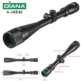 DIANA 4-16X42 Tactical Rifle scope Mil Dot Reticle Optical Sight Hunting Optics Scope Spotting scope for rifle hunting