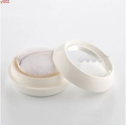 10pcs/Lot 30G 50G High-end White Spherical Cosmetic Loose Powder Box Sifter Mesh Jar Empty Blush Face Container Case with Puffgood qualtty