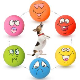 6 Pcs Latex Dog Squeaky Toys Rubber Soft Dog Toys Chewing Squeaky Toy Fetch Play Balls Toy for Puppy Small Pets Dog Accessories