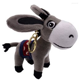 Keychains Cute Donkey Soft Plush Animal Small Pendant Dolls Stuffed Toys Mini Bag Decoration Est Girl Gift Lovely